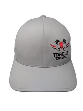 Flexfit Delta Torque Diesel Skull Piston Logo Gray Baseball Cap Size M Stretch